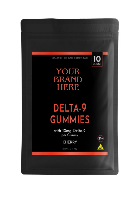 Case of 50, 10 ct Private Label 100mg Delta-9 Gummies